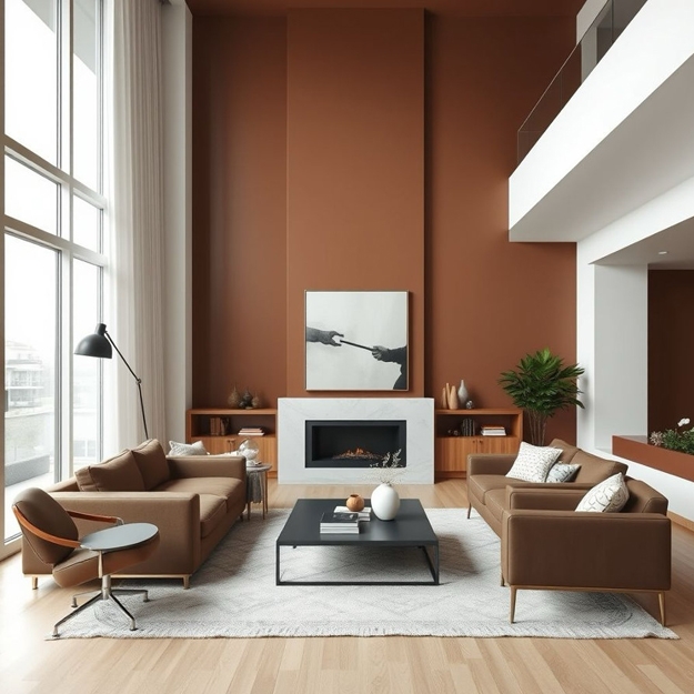 modern interior design brown colors