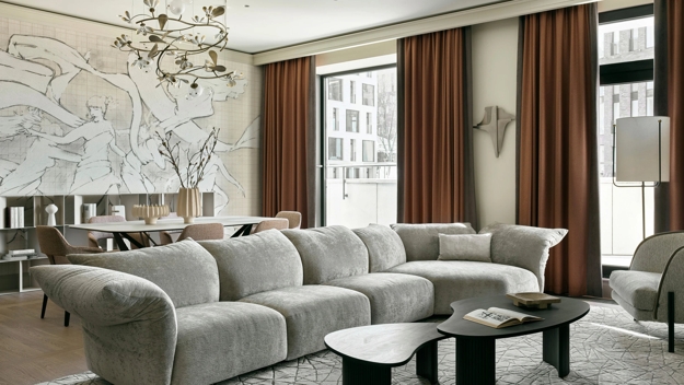 modern interior design brown colors