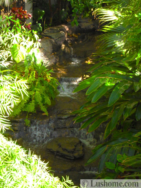 winter holiday decor glass roof indoor gardens outdoor lights