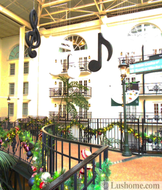 winter holiday decor glass roof indoor gardens outdoor lights