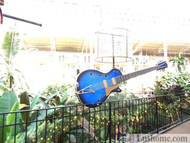 winter holiday decor glass roof indoor gardens outdoor lights