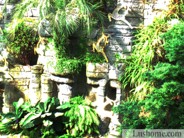 winter holiday decor glass roof indoor gardens outdoor lights