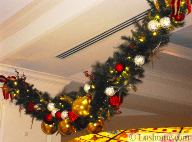 winter holiday decor glass roof indoor gardens outdoor lights