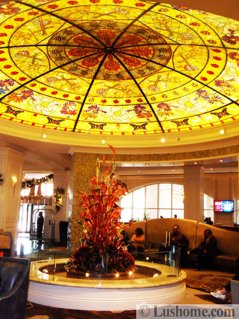 winter holiday decor glass roof indoor gardens outdoor lights