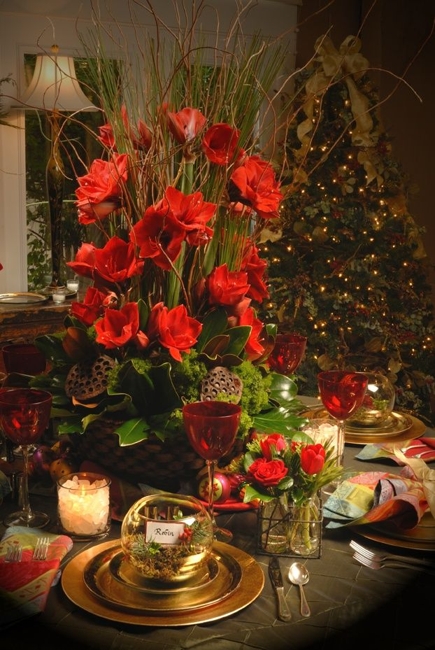 floral centerpieces christmas table decorations