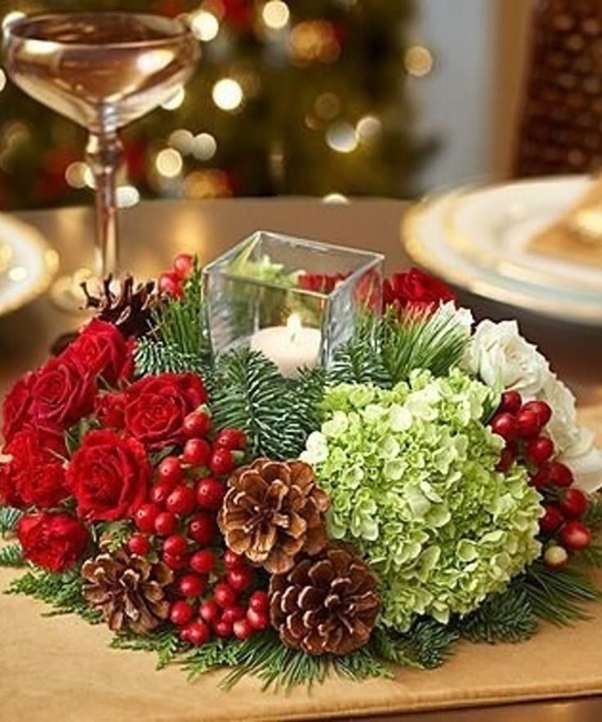 floral centerpieces christmas table decorations