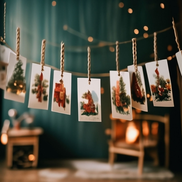 christmas card garland
