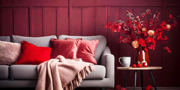 rich red color scheme room decorating ideas