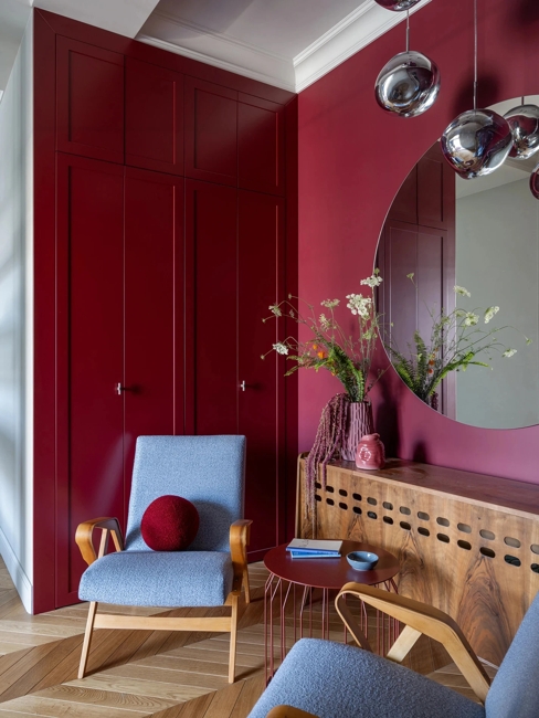 rich red color scheme room decorating ideas