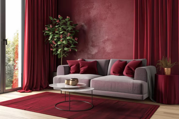rich red color scheme room decorating ideas