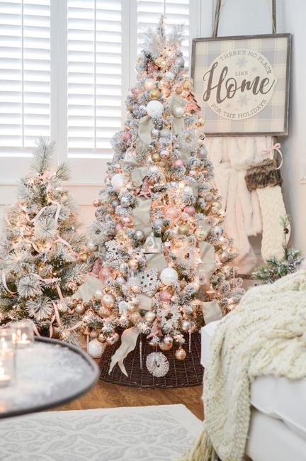 pink christmas colors home decorating ideas
