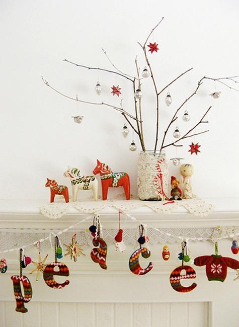 winter holiday decorations garland idea