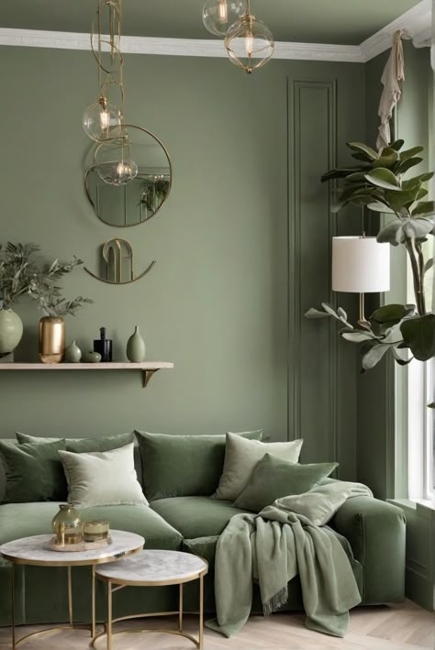modern greens home decorating ideas