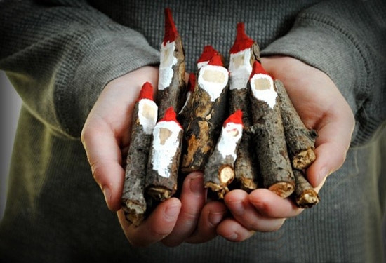 wooden santas