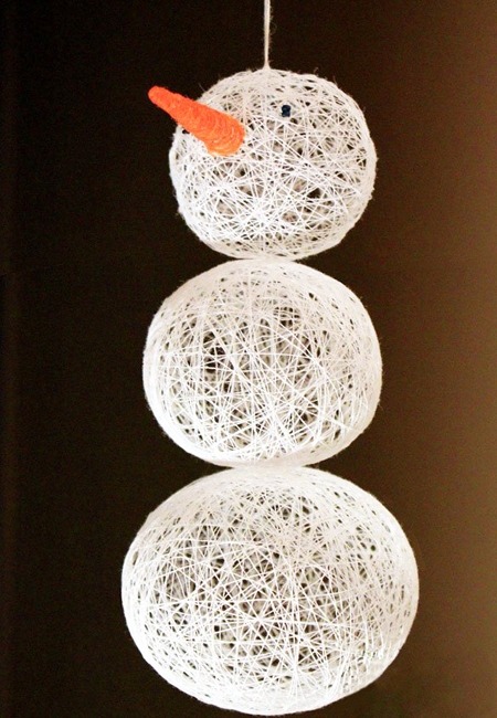 snowman hanging winter craft