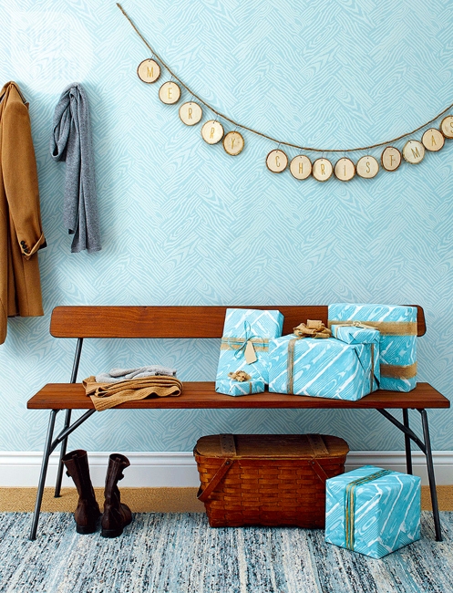 homemade wood slice garland