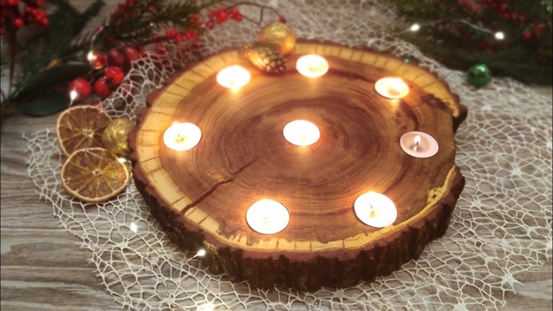 original wooden candle holder