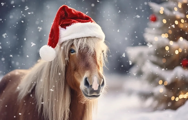 horse santa hat