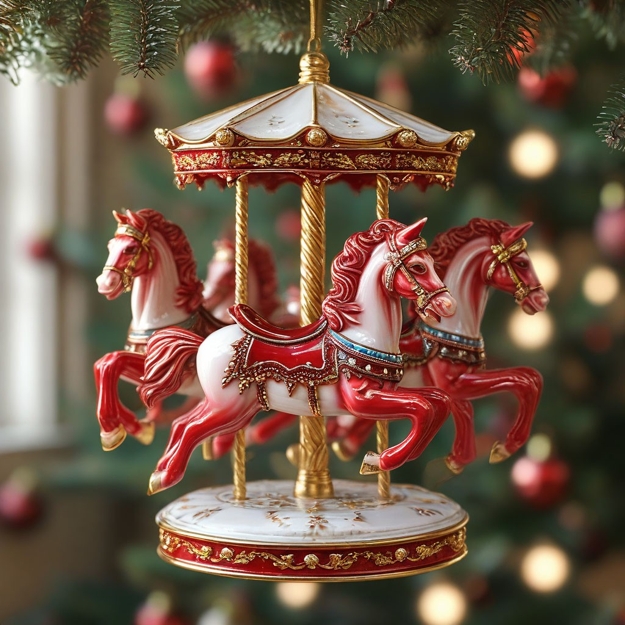 red horse winter holiday decorations