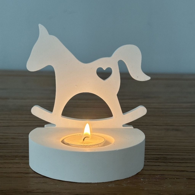 horse candle winter holiday decorations
