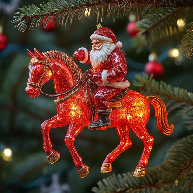 red horse winter holiday decorations