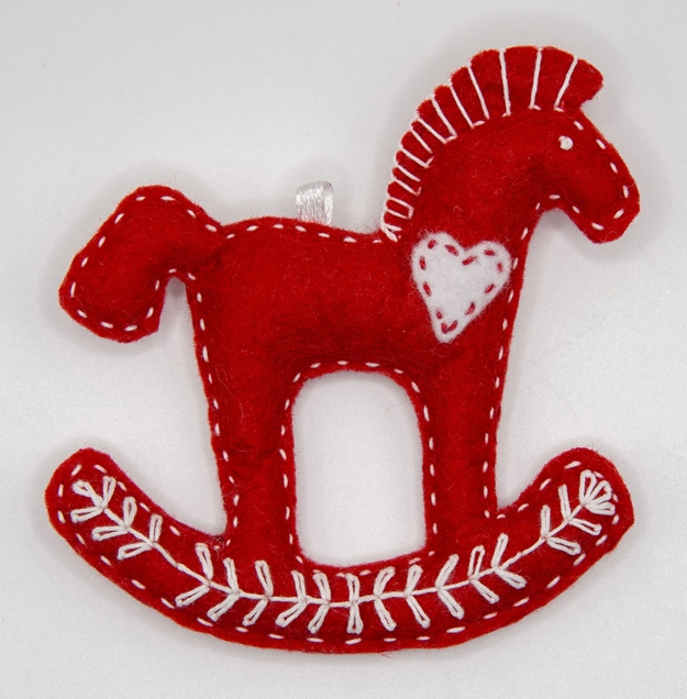 red horse winter holiday decorations