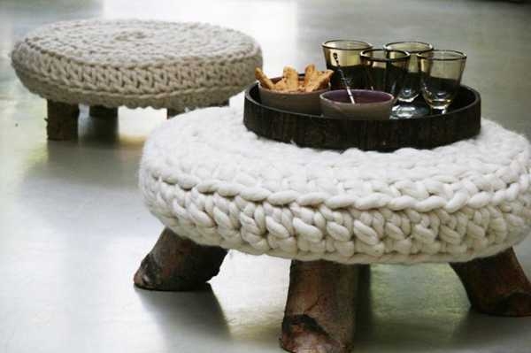 knitted furnishings handmade designs warm room decor