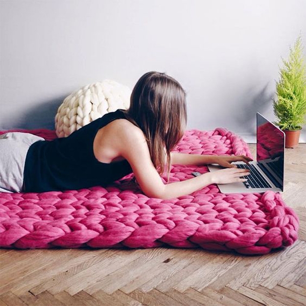 knitted furnishings handmade designs warm room decor