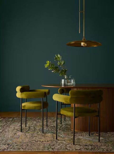 modern green colors dining furniture