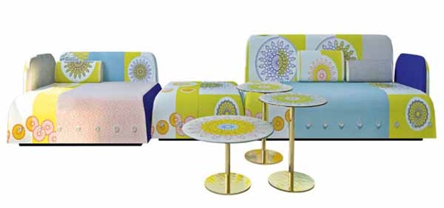 colorful furniture upholstery