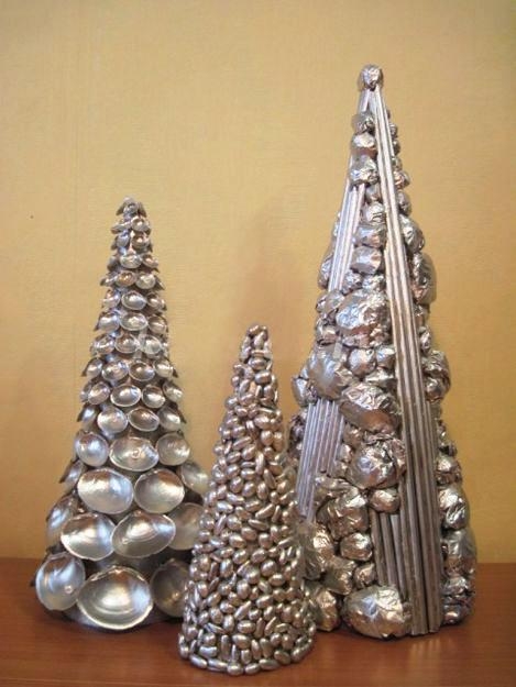 several tabletop holiday trees crafts winter decorating ideas