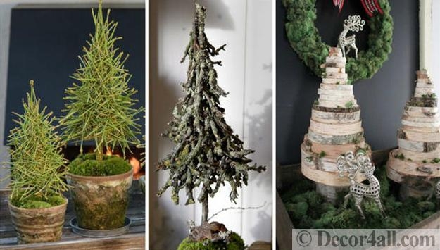several tabletop holiday trees crafts winter decorating ideas