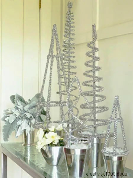 several tabletop holiday trees crafts winter decorating ideas