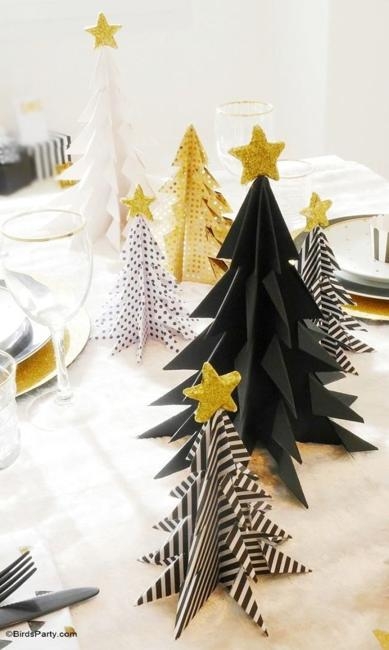 several tabletop holiday trees crafts winter decorating ideas