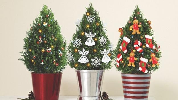 several tabletop holiday trees crafts winter decorating ideas