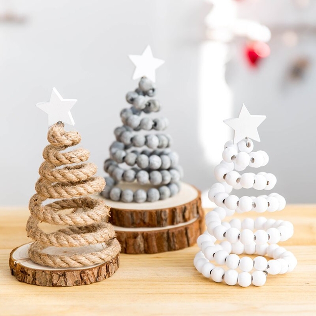 several tabletop holiday trees crafts winter decorating ideas