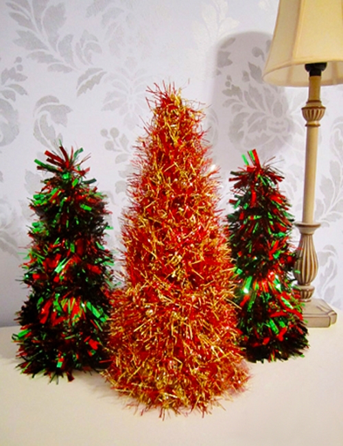 several tabletop holiday trees crafts winter decorating ideas