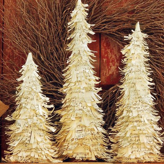 several tabletop holiday trees crafts winter decorating ideas