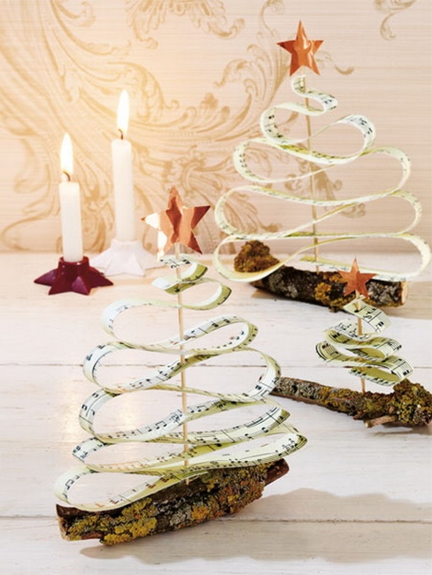 several tabletop holiday trees crafts winter decorating ideas
