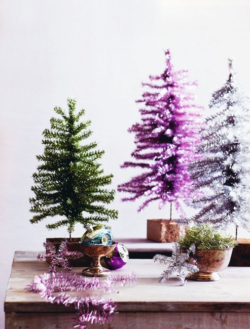 several tabletop holiday trees crafts winter decorating ideas