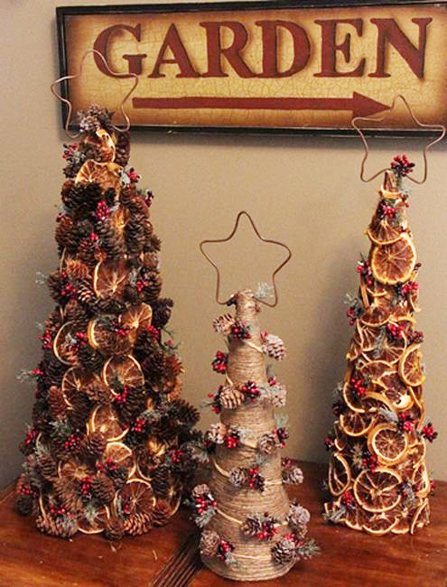 several tabletop holiday trees crafts winter decorating ideas