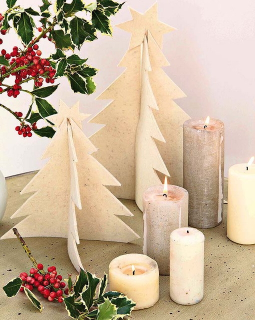 several tabletop holiday trees crafts winter decorating ideas