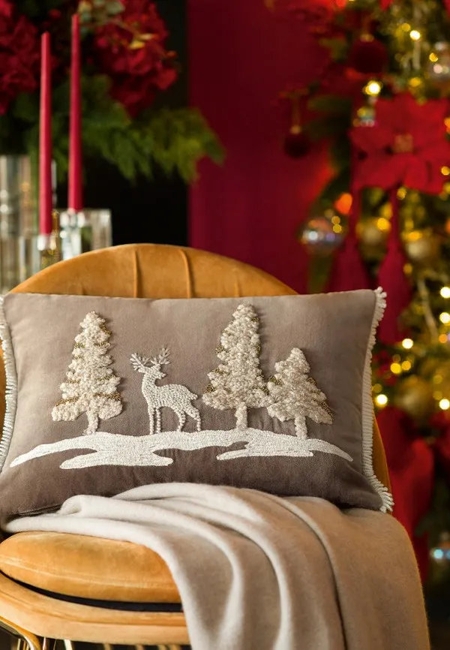 winter forest pillow