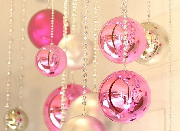 pink color winter holiday decor ideas