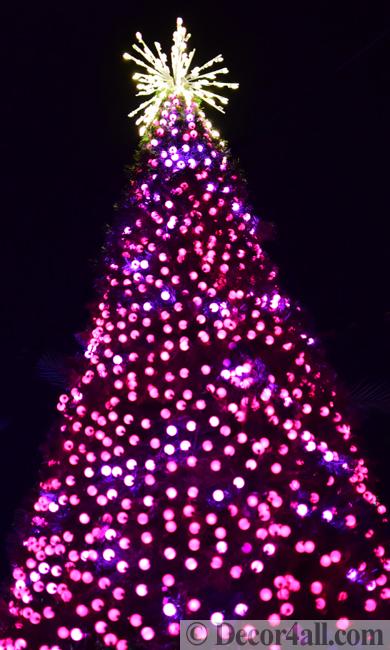 winter holiday decorations pink colors