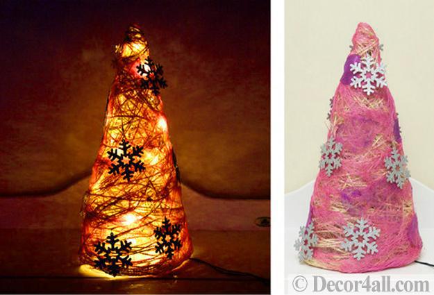 winter holiday decorations pink colors