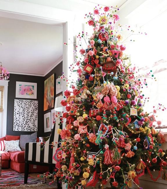 pink christmas colors home decorating ideas
