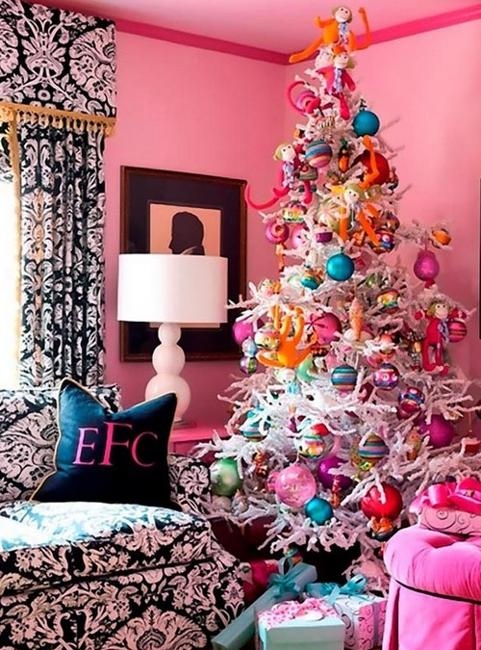 pink christmas colors home decorating ideas
