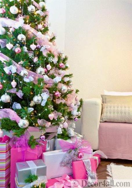 pink christmas colors home decorating ideas