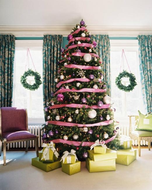 pink christmas colors home decorating ideas